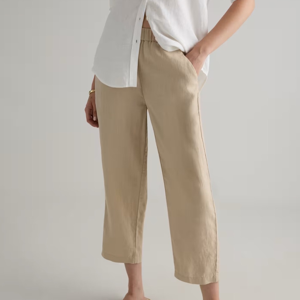 Quince 100% European Linen Pants Driftwood M